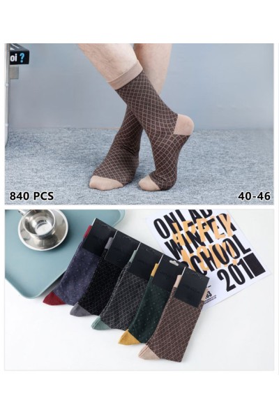 Pack calcetines hombre geométricos Green Cotton