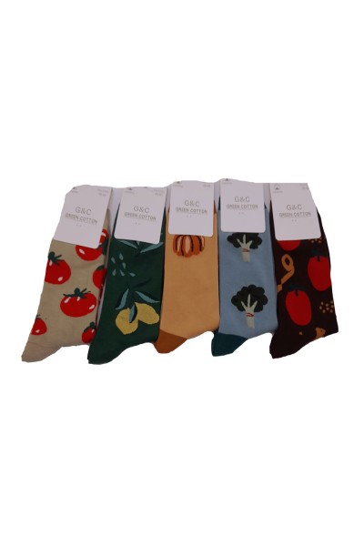 Pack de 3 calcetines mujer verduras Green Cotton