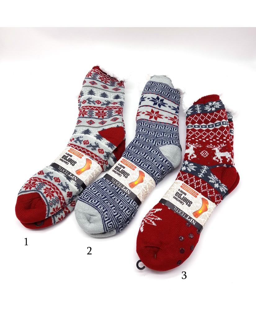 Calcetín estar por casa hombre navideños con borrego