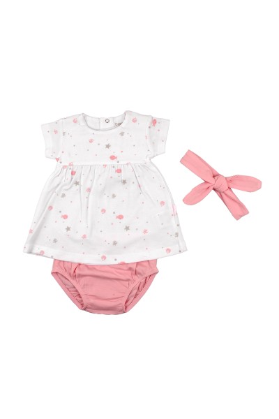 Vestido y braguita con diadema bebé Babybol