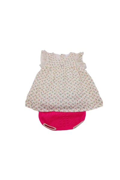 Vestido y braguita bebé flores Visi