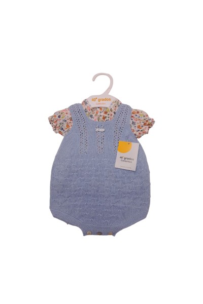 Ranita con blusa azul estampada bebé Visi