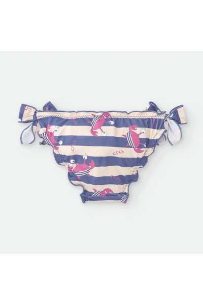 Culetín de baño niña rayas cangrejos Waterlemon