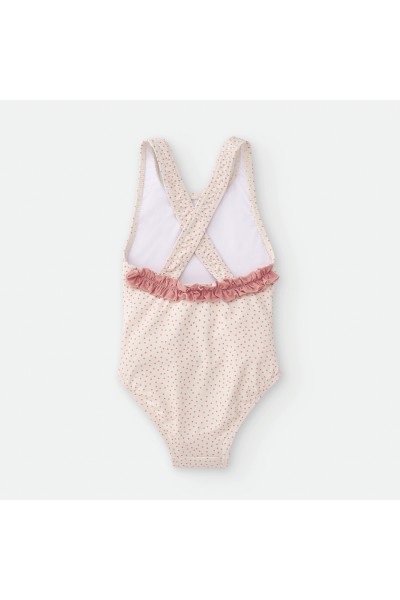 Bañador niña beig puntitos Waterlemon
