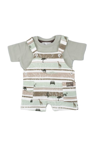Peto y camiseta bebé safari Babybol