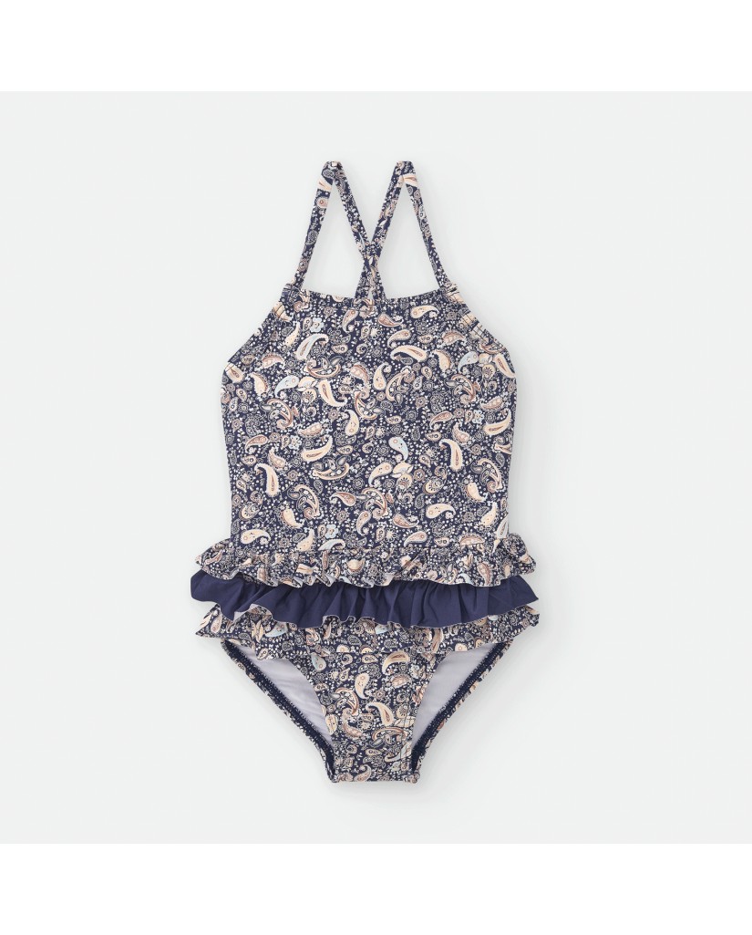 Bañador niña estampado volante Waterlemon