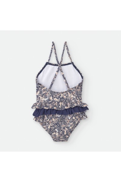 Bañador niña estampado volante Waterlemon
