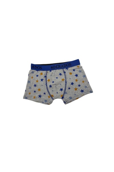 Bóxer niño estrellas gris 40 Grados
