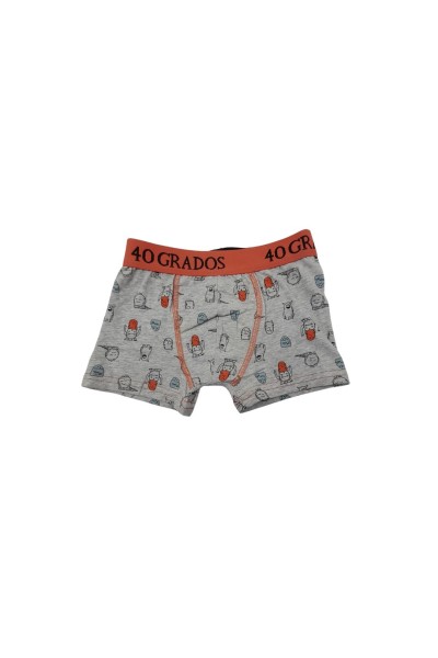Bóxer niño gris monstruos 40 Grados