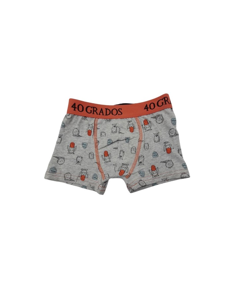 Bóxer niño gris monstruos 40 Grados