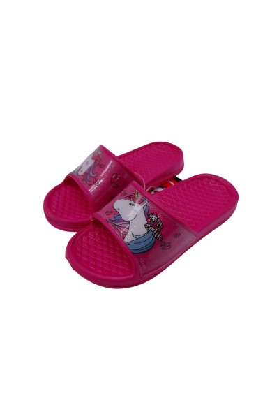 Chanclas de pala niña unicornio fucsia