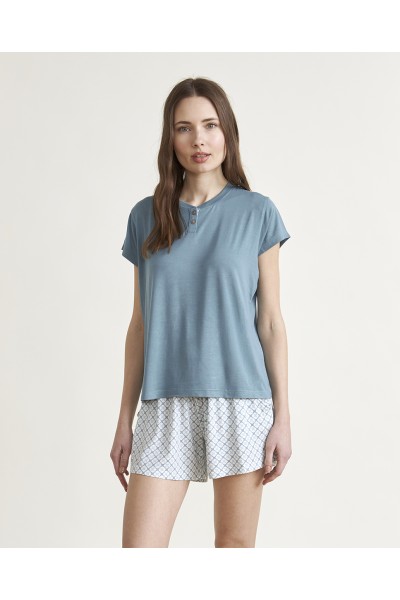 Pijama mujer verano azul punto J&J Brothers