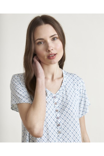 Camisola mujer verano manga corta geométrica J&J Brothers