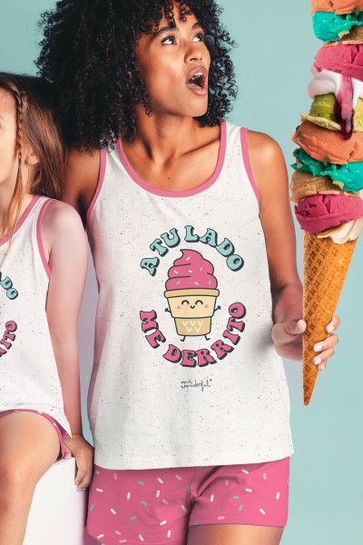 Pijama mujer tirantes "A tu lado me derrito" Admas