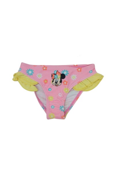 Culetín baño niña rosa volante amarillo Minnie Mouse