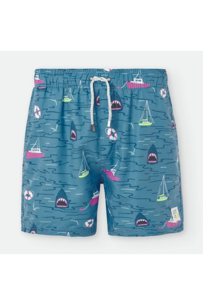 Bañador niño azul tiburones Waterlemon