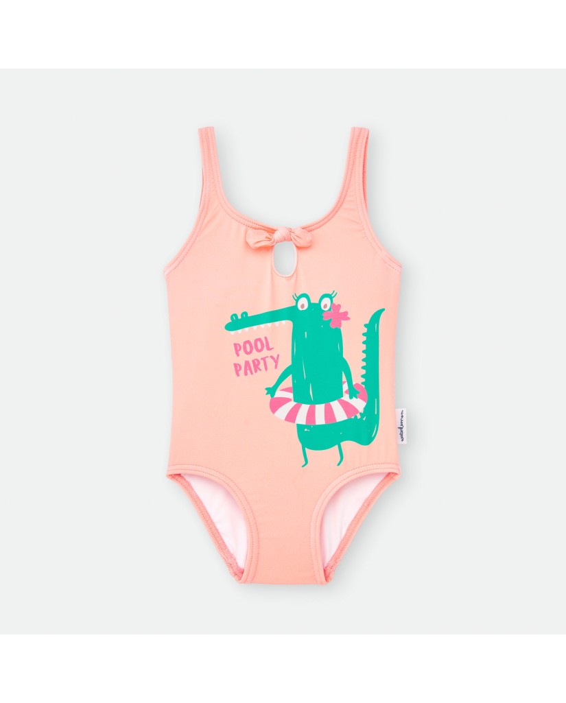 Bañador niña naranja cocodrilo Waterlemon
