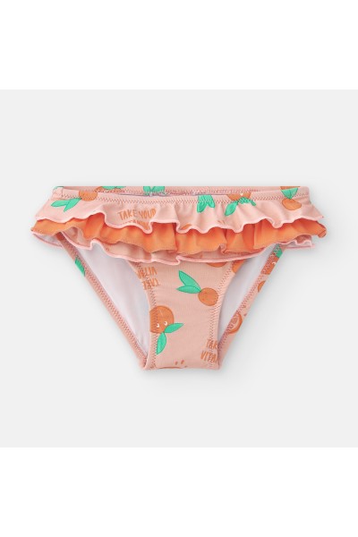 Culetín baño niña volantes naranjas Waterlemon
