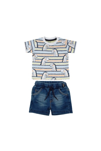 Conjunto 2 piezas bebé dinosaurios vaquero Babybol