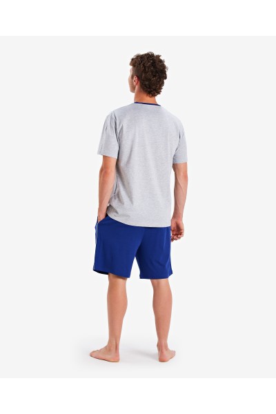 Pijama hombre verano gris cascos Munich