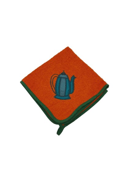 Paño cocina naranja tetera