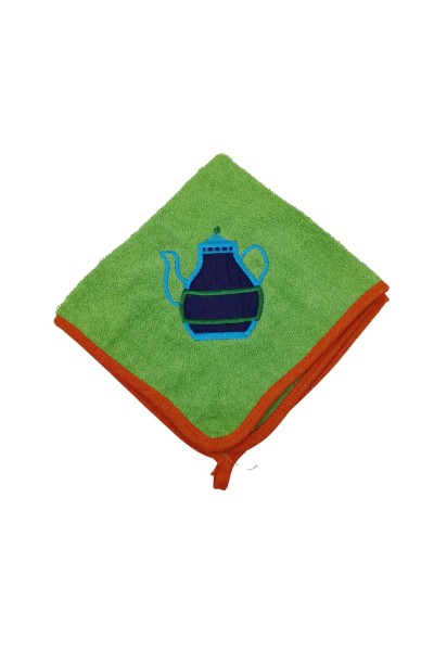 Paño de cocina verde cafetera