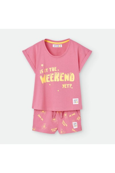 Pijama niña manga corta "Weekend" Waterlemon