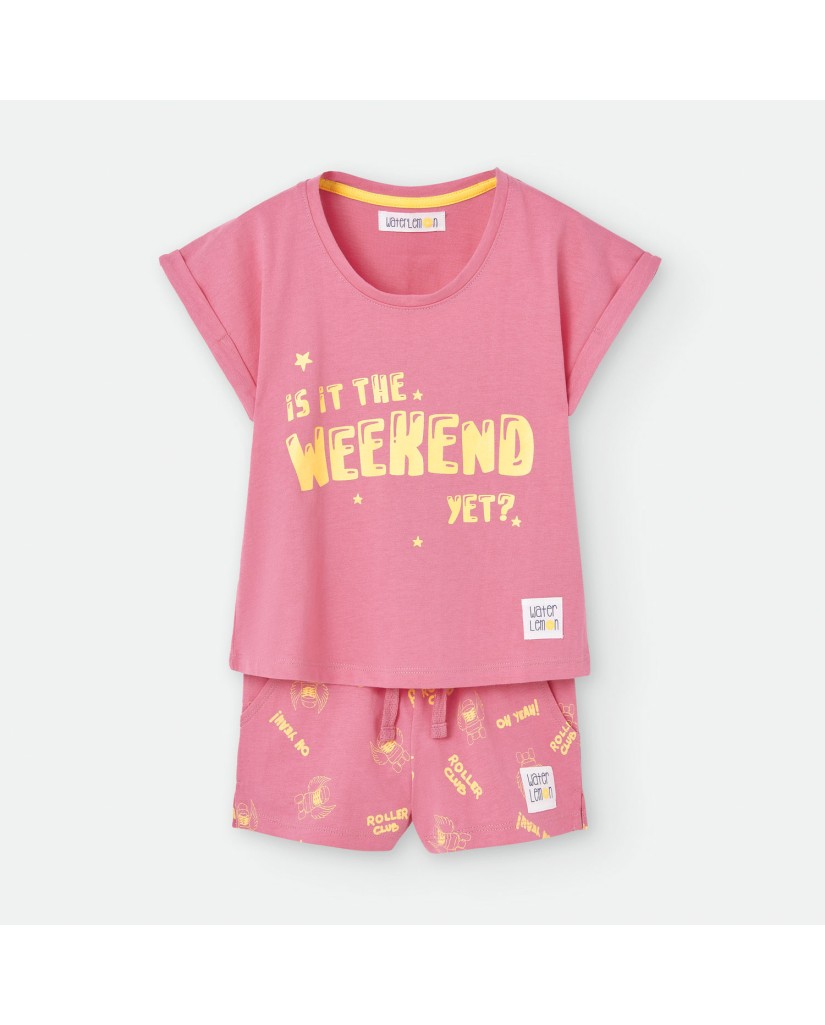 Pijama niña manga corta "Weekend" Waterlemon