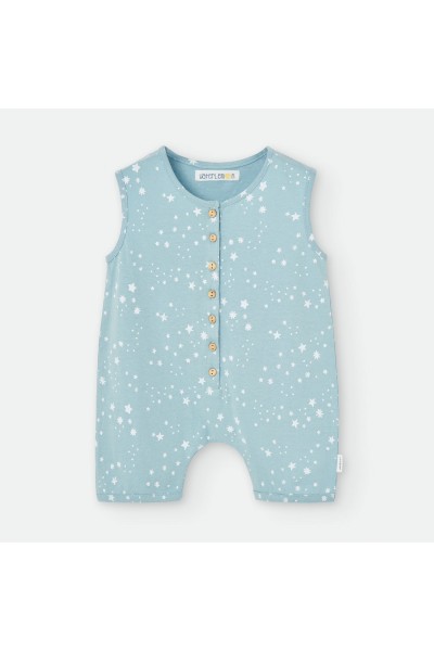 Pelele bebé tirantes aguamarina estrellas Waterlemon