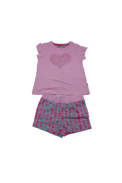 Pijama niña verano rosa corazón Javier Golmar