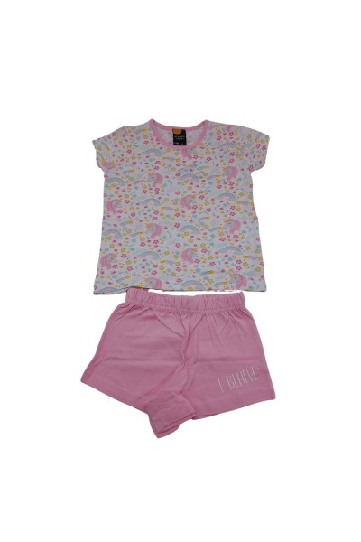 Pijama niña verano Unicornio flores