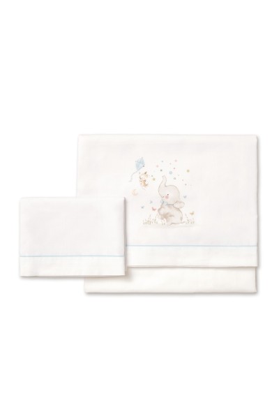 Tríptico minicuna algodón elefante Interbaby