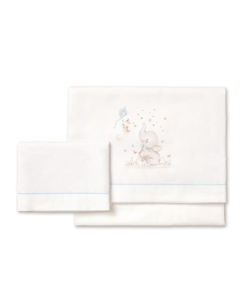 Tríptico minicuna algodón elefante Interbaby