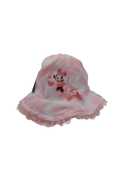 Gorro bebé rosa Minnie Mouse encaje