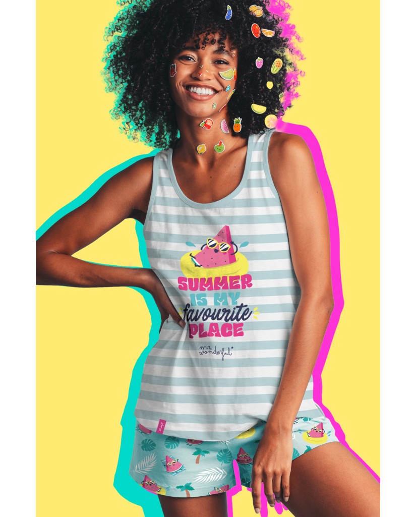 Pijama mujer tirantes sandía Mr Wonderful Admas
