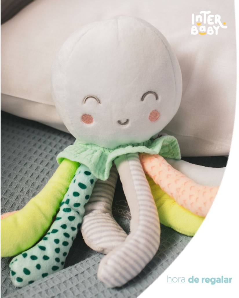Peluche grande sonajero Pulpo Interbaby
