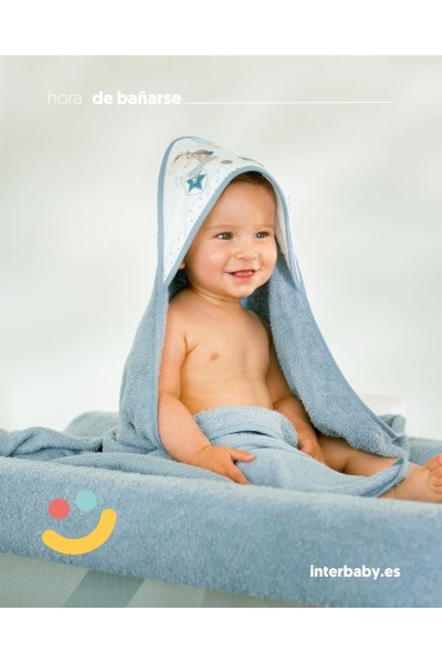 Capa de baño bebé + babero jirafa Interbaby