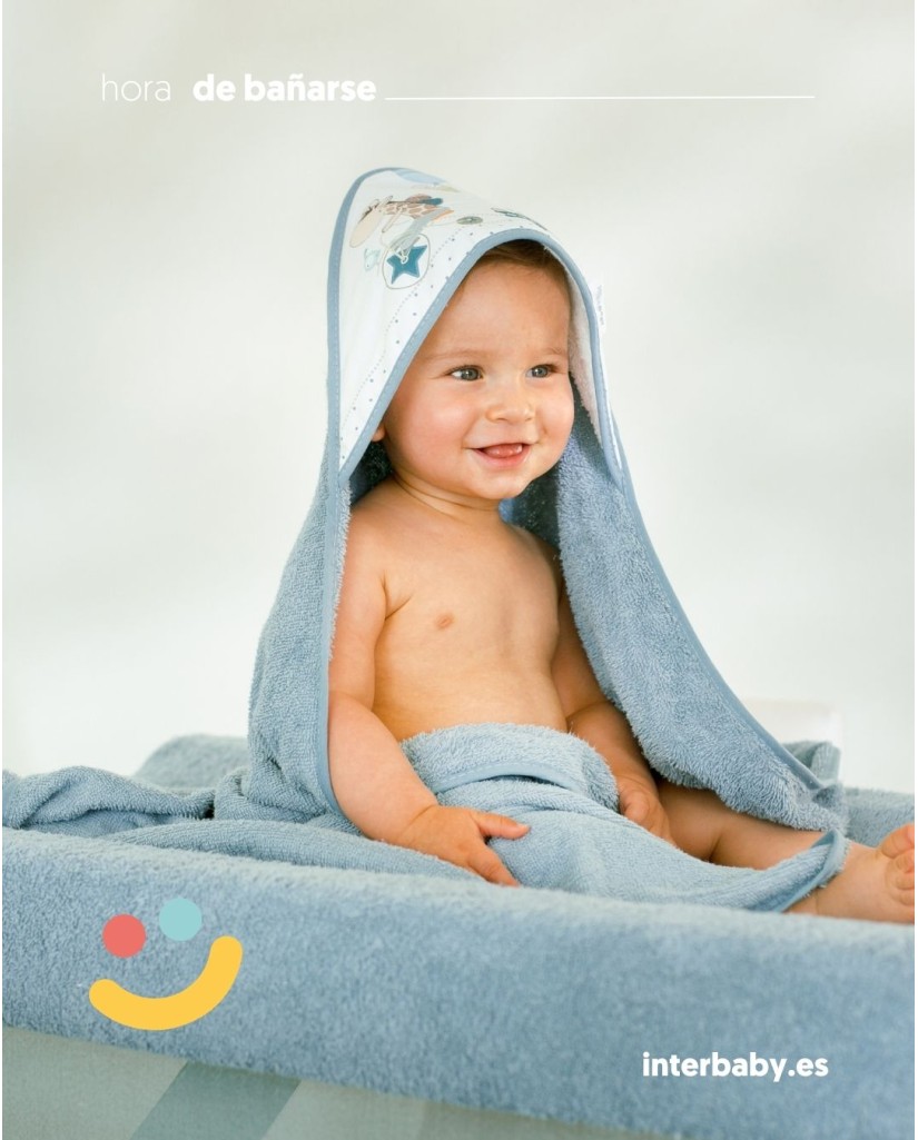 Capa de baño bebé + babero jirafa Interbaby