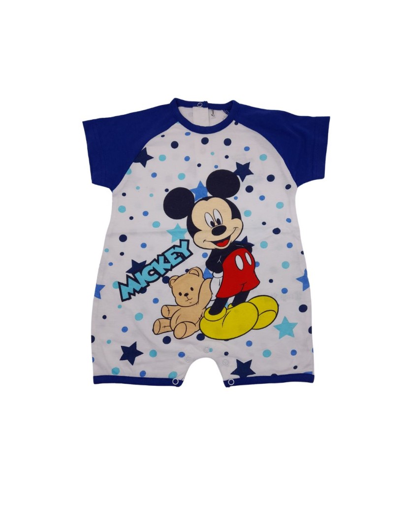 Pelele bebé manga corta estrellas Mickey y osito