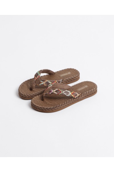 Sandalias de dedo mujer marrones Admas