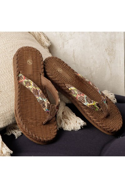 Sandalias de dedo mujer marrones Admas