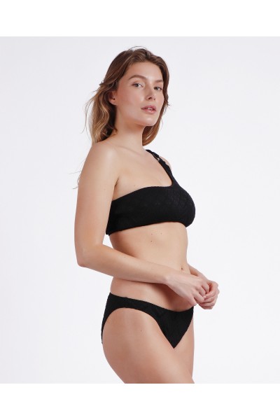 Bikini mujer bandeau negro calado Admas