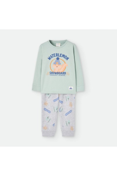 Pijama infantil algodón "Snowboard" Waterlemon
