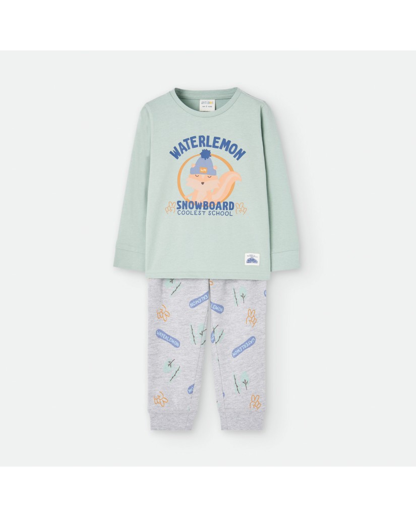 Pijama infantil algodón "Snowboard" Waterlemon