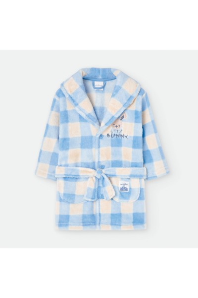Bata infantil azul a cuadros Waterlemon