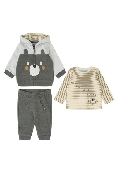 Conjunto 3 piezas bebé osito Yatsi