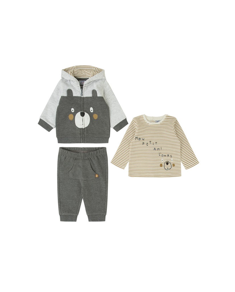 Conjunto 3 piezas bebé osito Yatsi