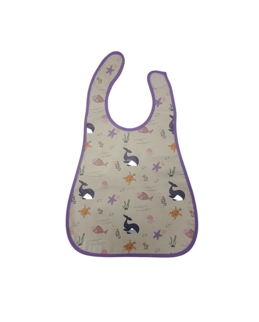 Babero grande impermeable océano lila
