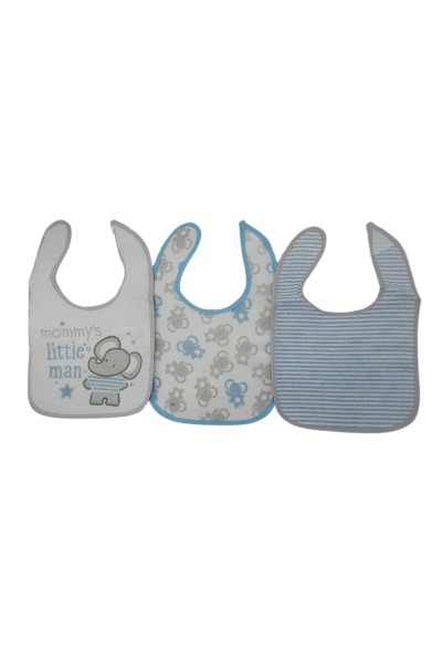 Pack 3 baberos "Mommy´s little man"-40 Grados