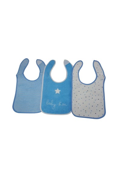 Pack 3 baberos azules "Baby Star"-40 Grados